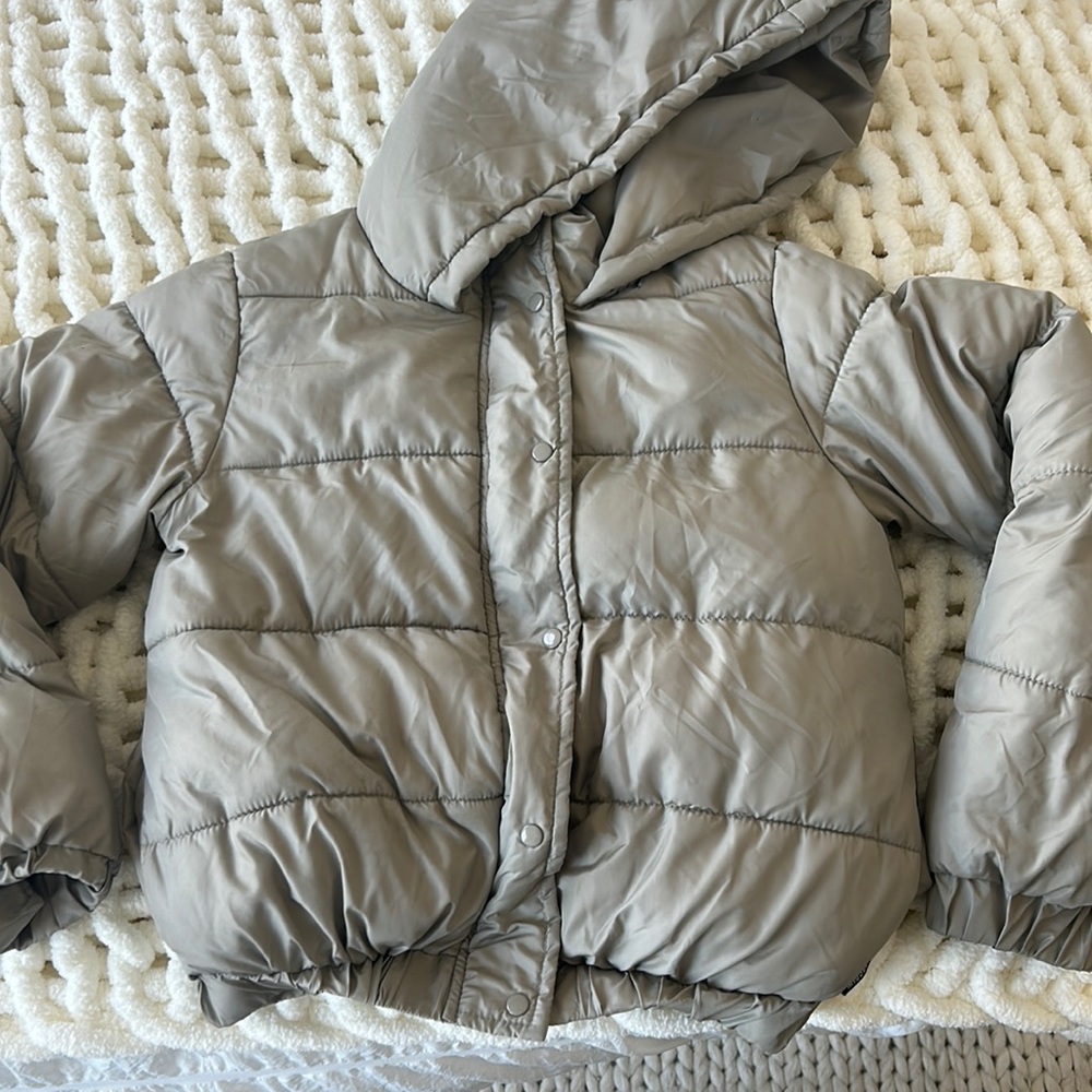 Sage green Misguided Puffer jacket